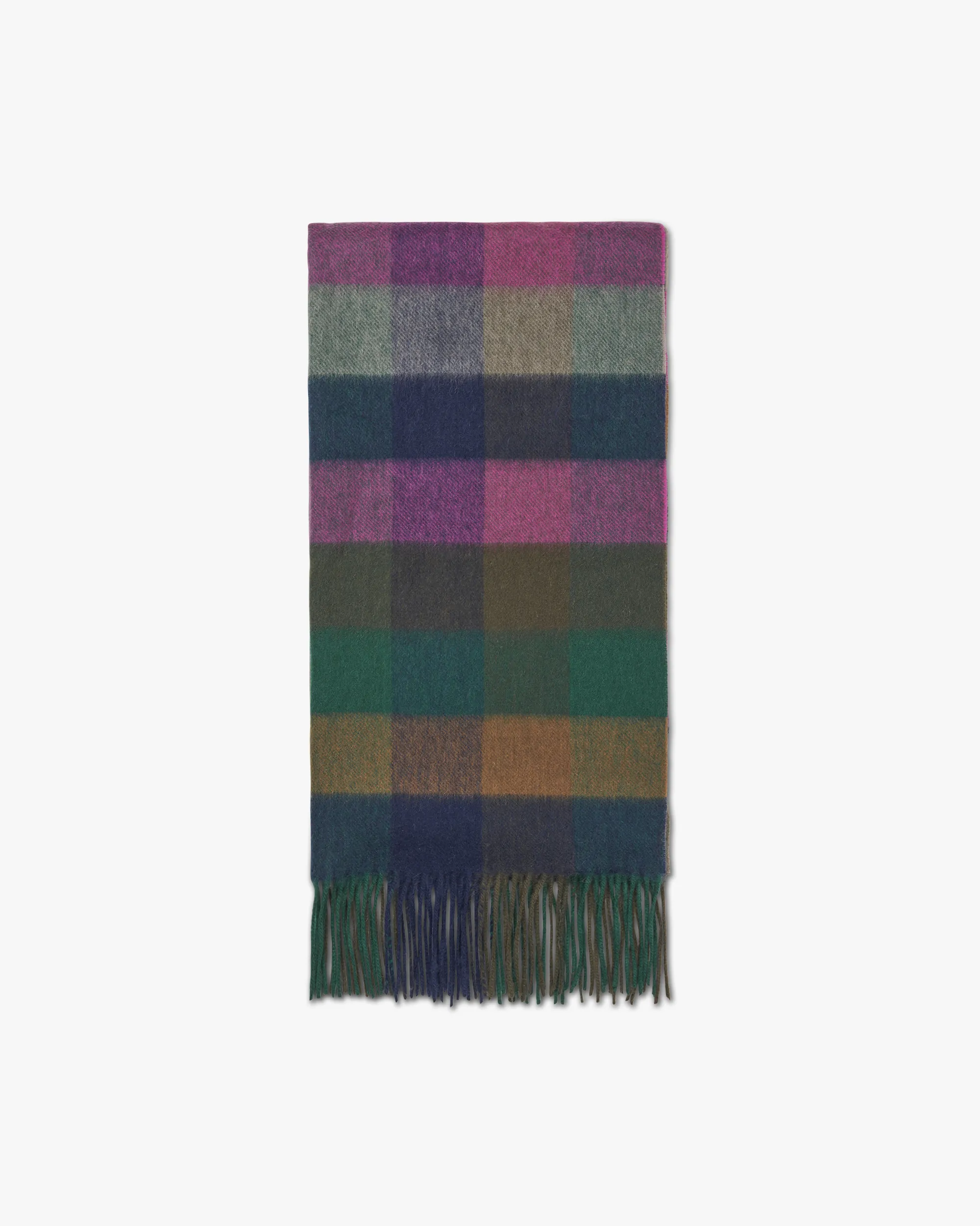 Large Wool Check Scarf