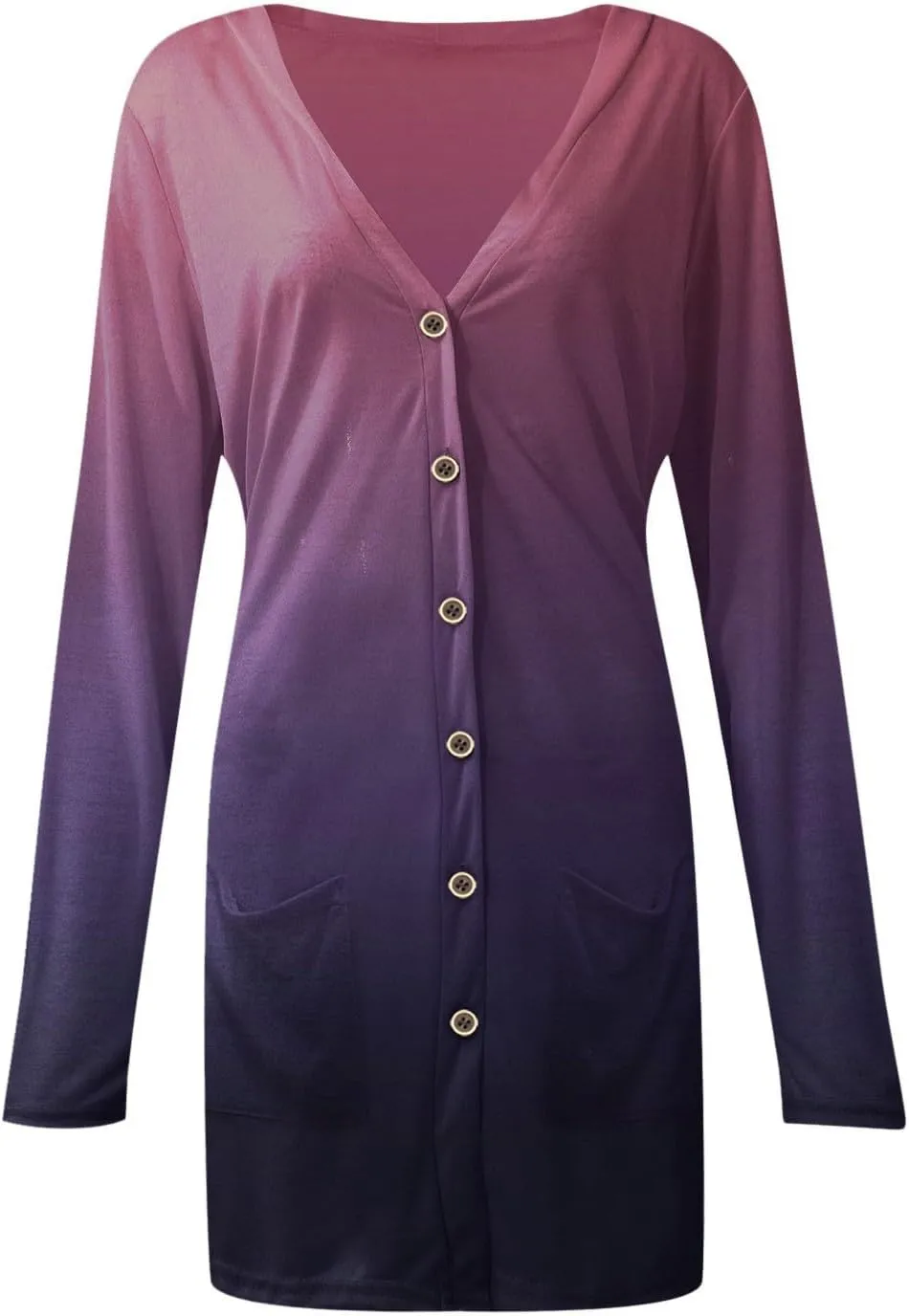 Long Sleeve Cardigan for Women Fall Open Front Kimono Sweatshrits with Pockets Soft Casual Losoe Outwear Shirts