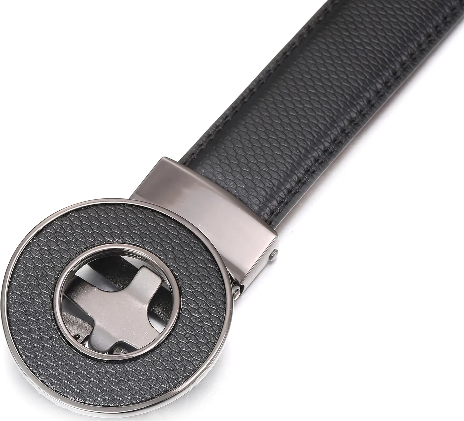 Marino Mens Genuine Leather Ratchet Dress Belt With Automatic Buckle, Enclosed in an Elegant Gift Box