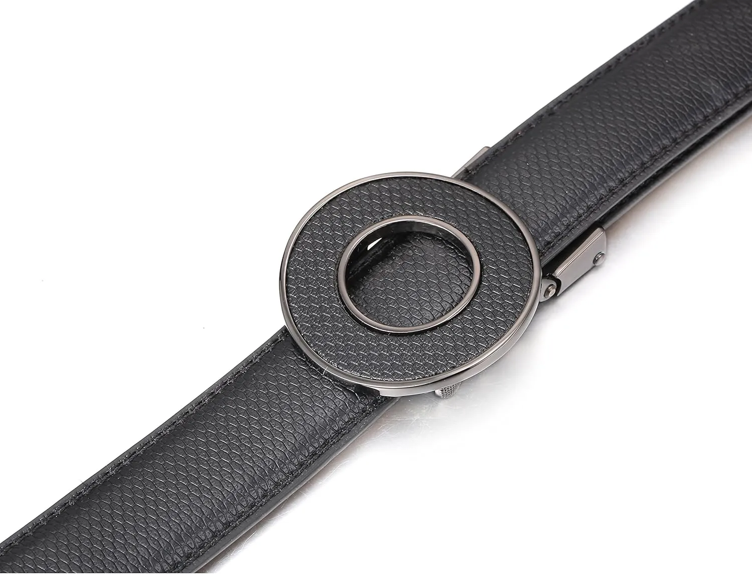 Marino Mens Genuine Leather Ratchet Dress Belt With Automatic Buckle, Enclosed in an Elegant Gift Box