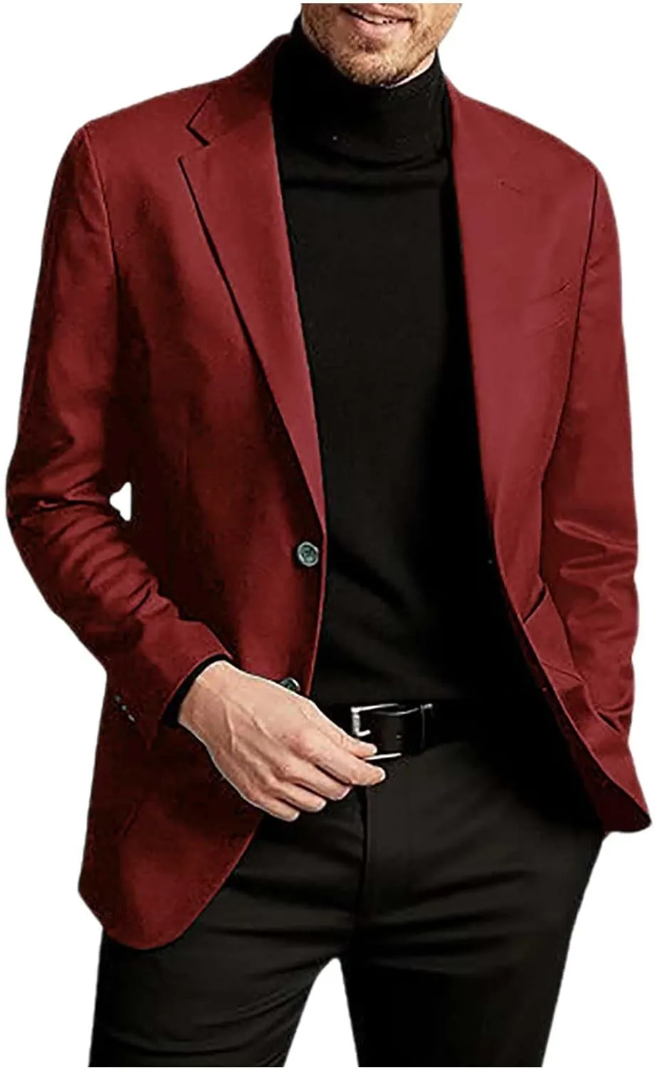 Men Casual Blazer One Button Sport Coat Slim Fit Lightweight Business Suit Jackets Business Basic Sports Coats
