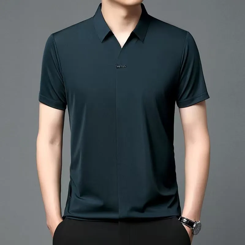 Men’s Casual Lapel Breathable Wrinkle-free T-shirt