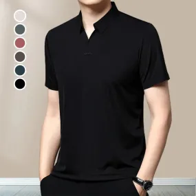 Men’s Casual Lapel Breathable Wrinkle-free T-shirt