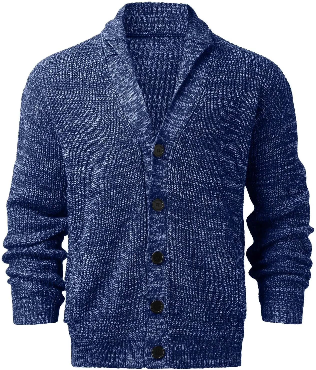 Mens Knit Cardigan Casual Loose Fit Fall Winter Coat Shawl Collar Button Down Long Sleeve Soft Warm Sweaters