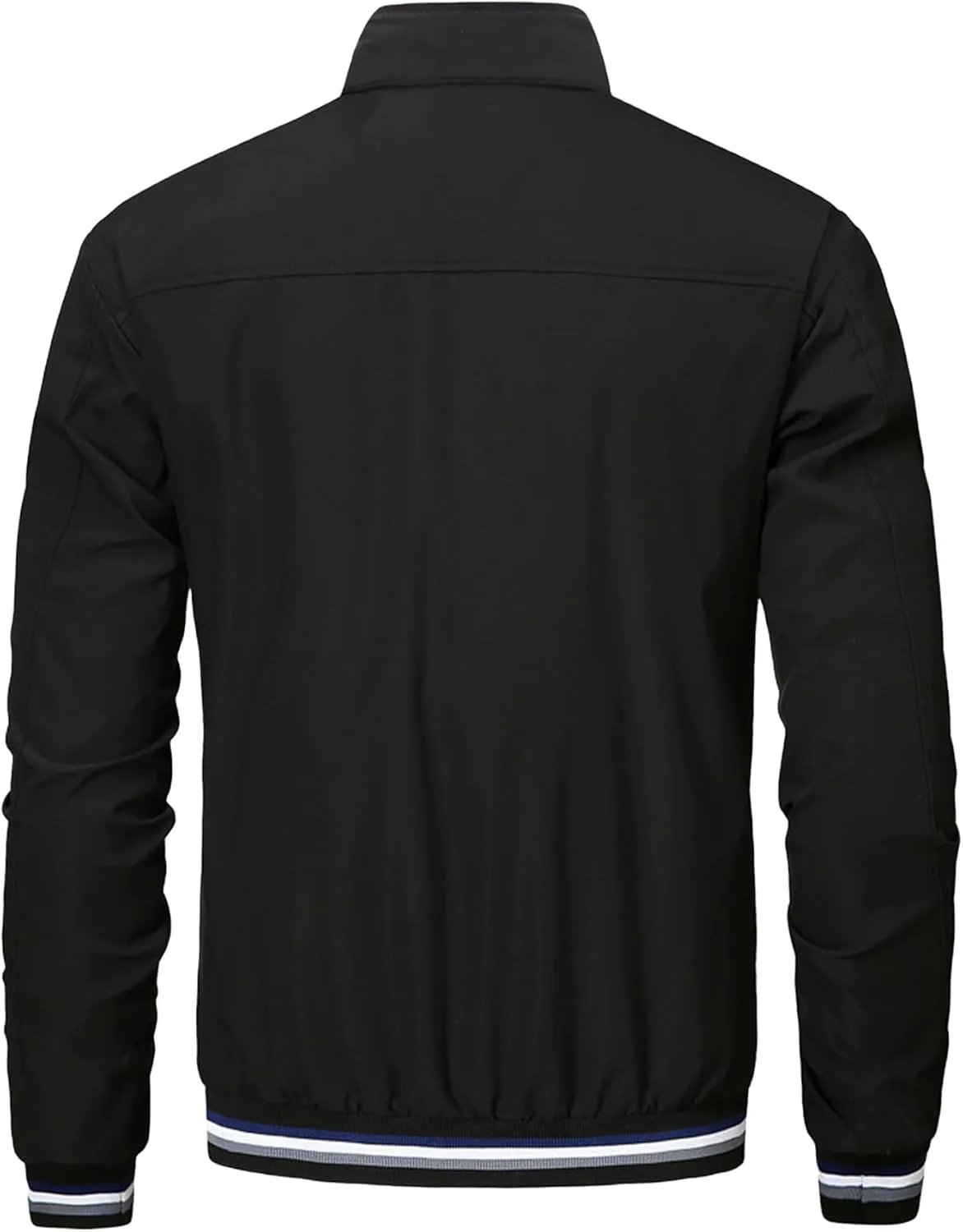 Men's Lightweight Jacket Light Track Jackets Casual Spring Fall Windbreaker Flight Bomber Zip Up Coat with Pockets