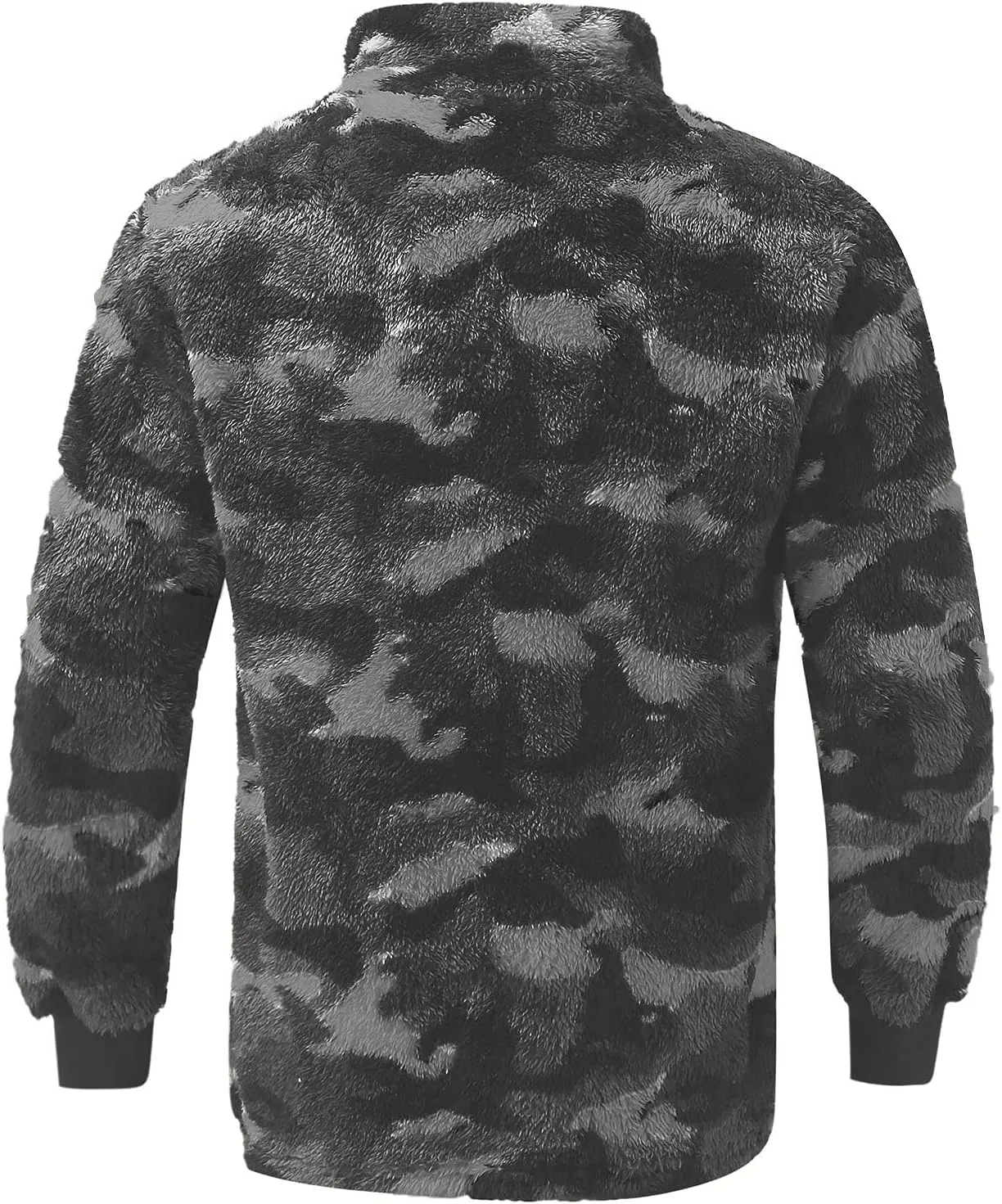 Mens Plaid 1/4 Zipper Sherpa Pullover Hoodies Sweatshirts Long Sleeve Flannel Fleece Jackets Winter Soft Warm Outwears