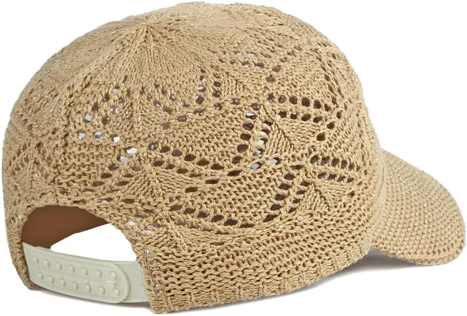 Molodo Knit Mesh Baseball Cap for Women Summer Mesh Trucker Hat Adjustable Sun Hat Corchet Dad Hat Outdoor