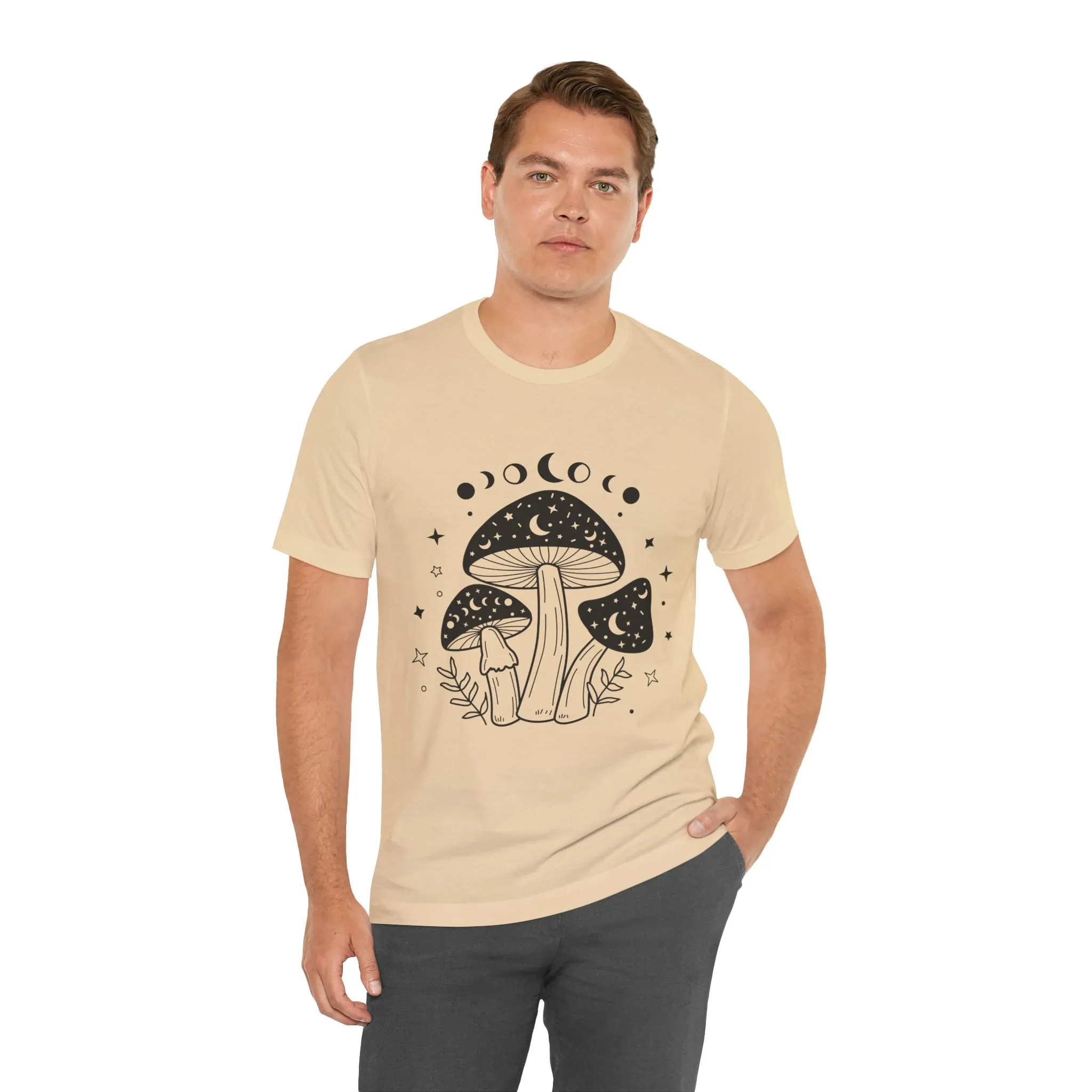 Mystical Celestial Mushroom Tee - Soft, Breathable, and Unique