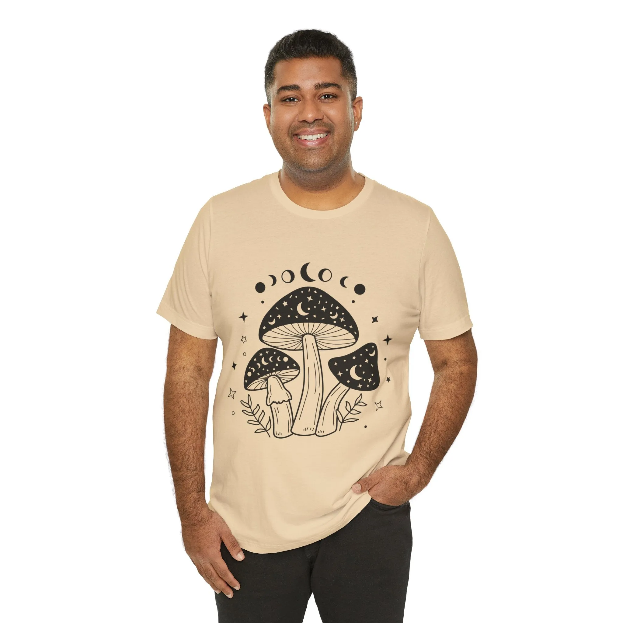Mystical Celestial Mushroom Tee - Soft, Breathable, and Unique