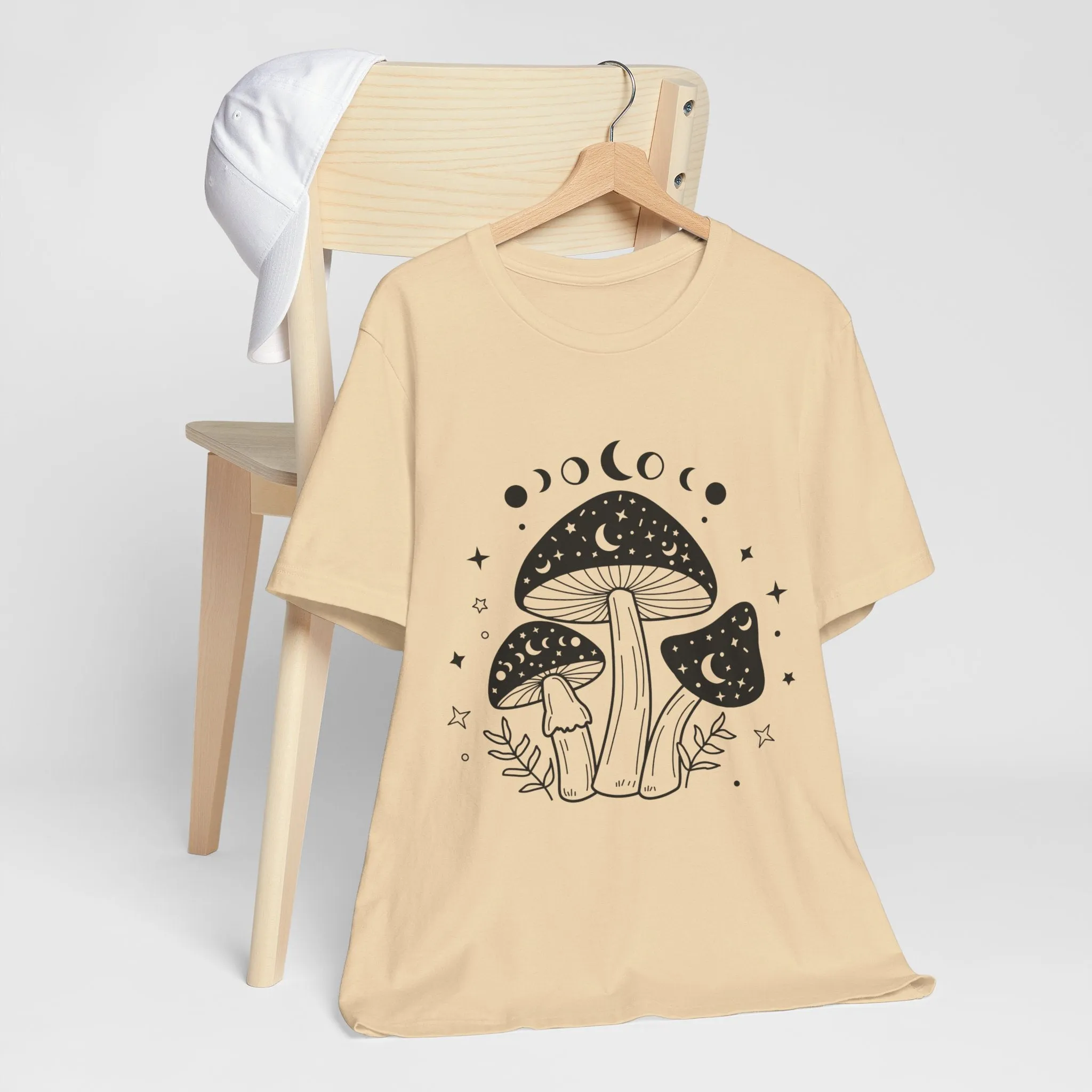 Mystical Celestial Mushroom Tee - Soft, Breathable, and Unique