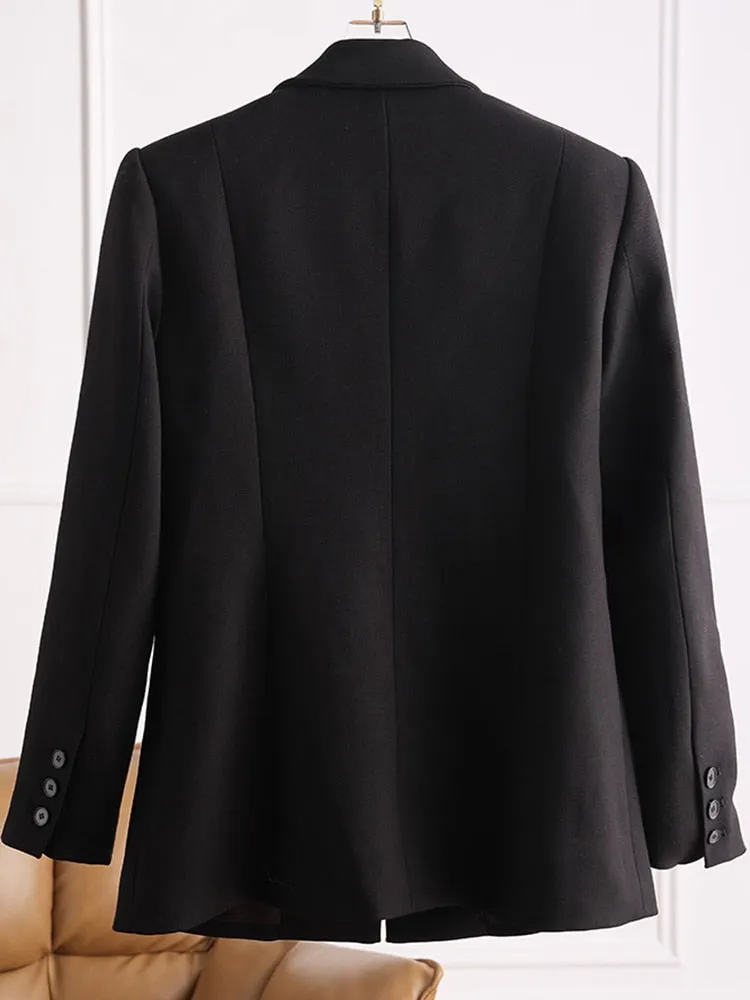 Patchwork Diamonds Notched Collar Blazer