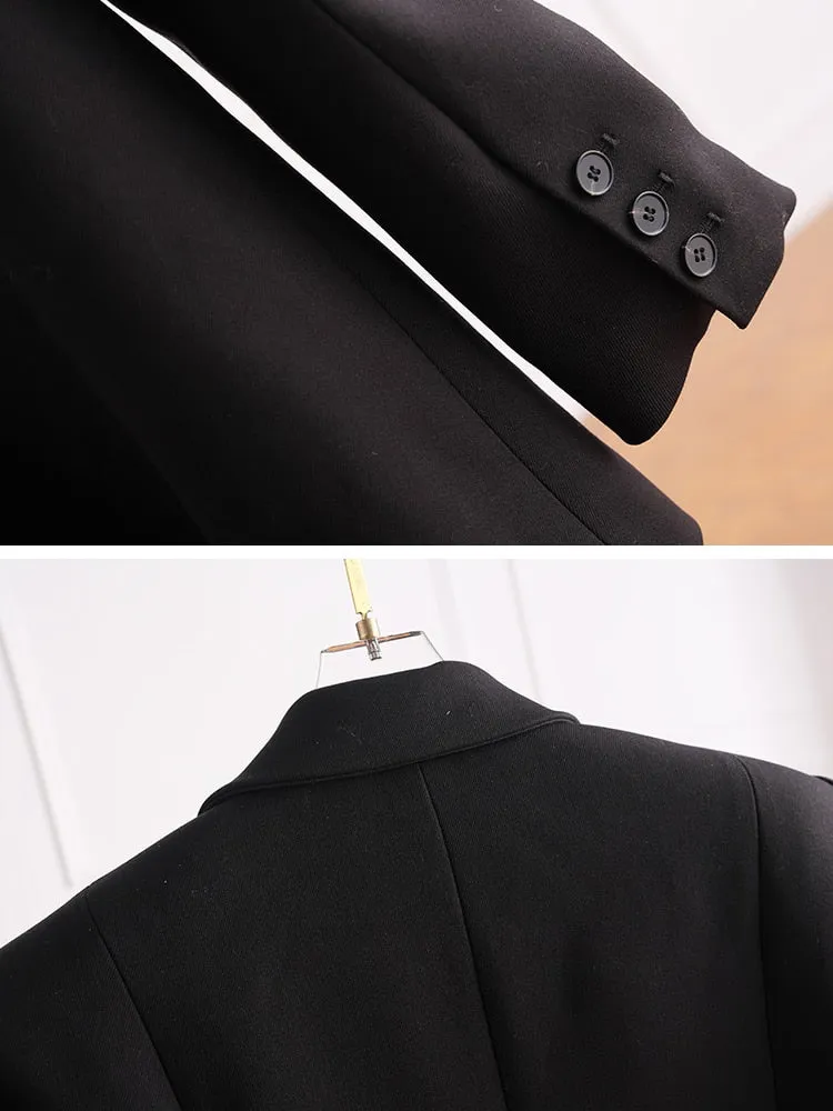 Patchwork Diamonds Notched Collar Blazer