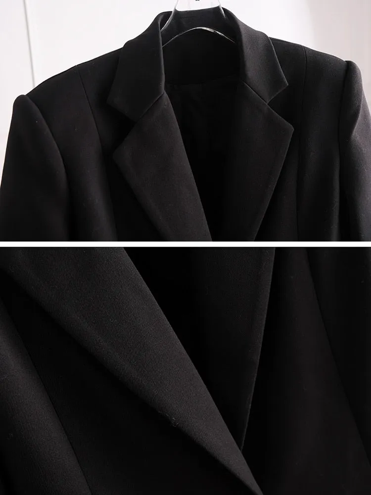 Patchwork Diamonds Notched Collar Blazer