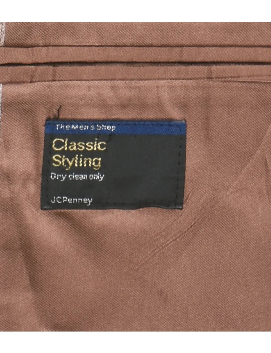 Pinstriped Light Brown Blazer - XL