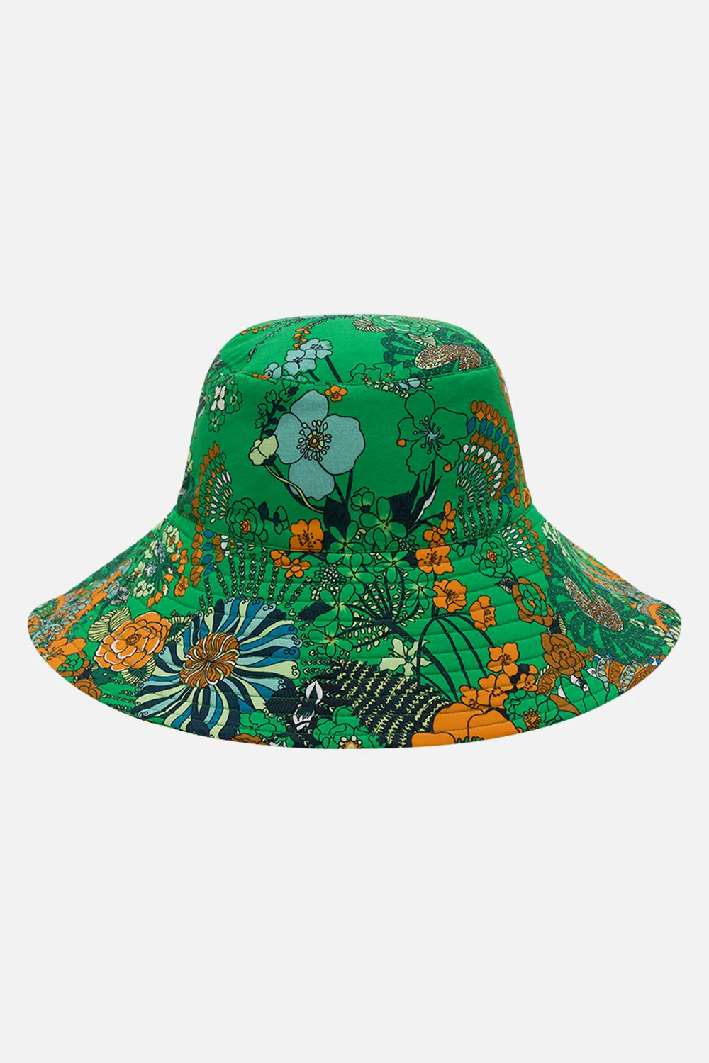 REVERSIBLE WIDE BRIM BUCKET HAT GOOD VIBES GENERATION