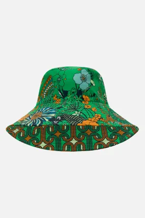 REVERSIBLE WIDE BRIM BUCKET HAT GOOD VIBES GENERATION