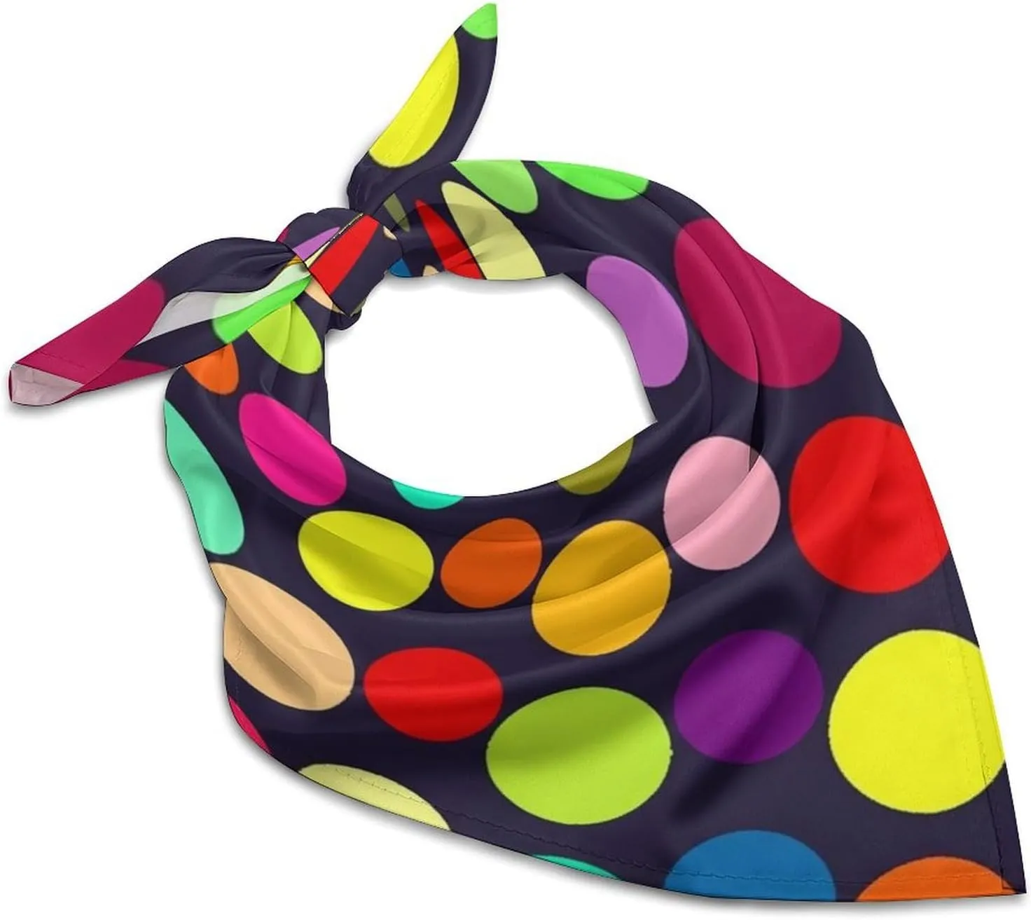 Silk Like Head Scarf for Women Satin Beautiful Polka Dot Large Hair Scarves Square Satin Head Scarf Neckerchief for Women Headwear Stylish Headband 18 × 18 Inches