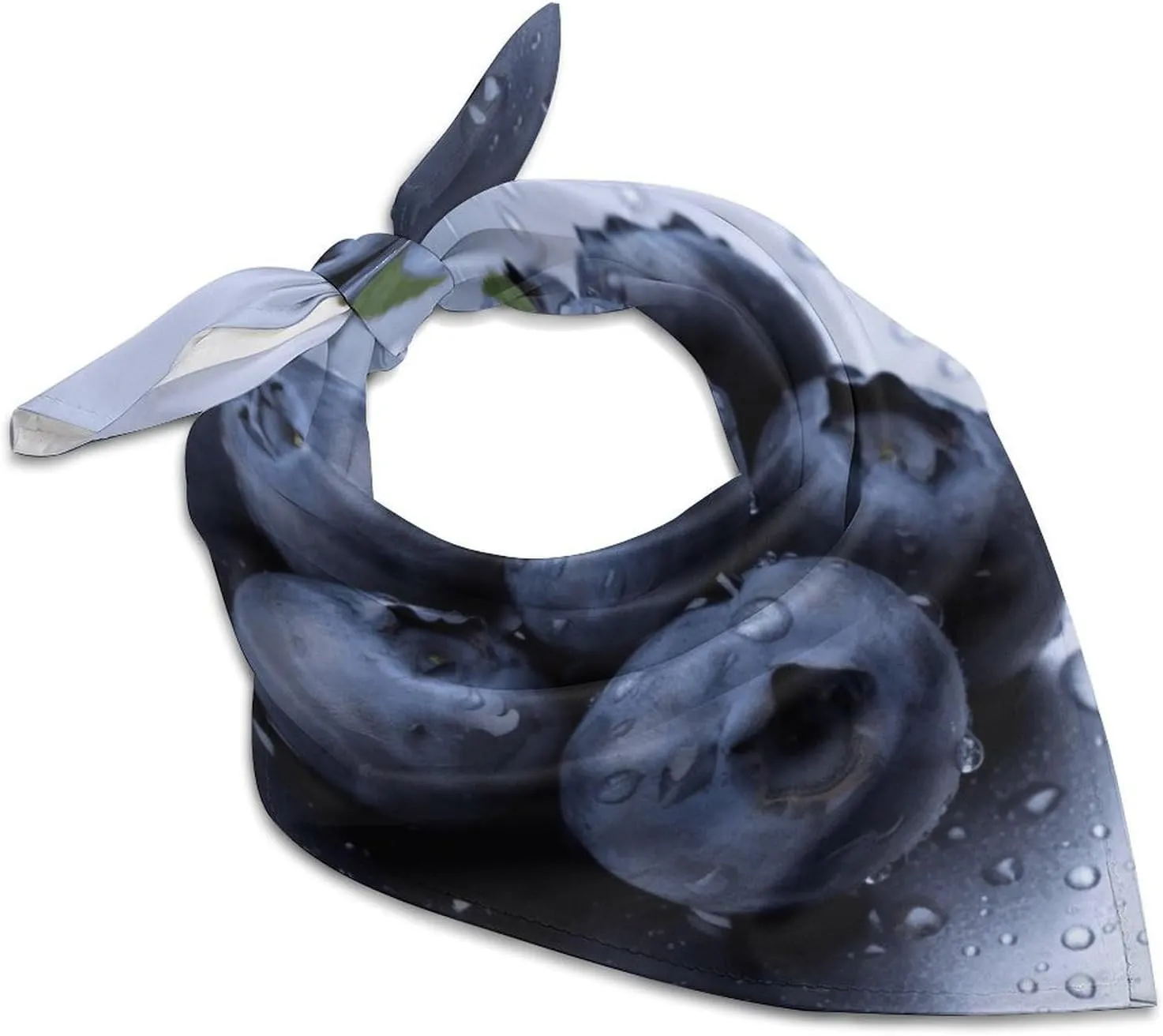 Silk Like Head Scarf for Women Satin Blueberry Large Hair Scarves Square Satin Head Scarf Neckerchief for Women Headwear Stylish Headband 18 × 18 Inches