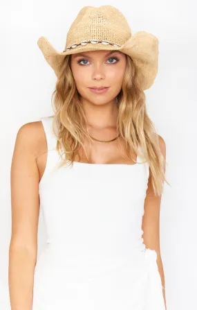 Straw Cowboy Hat ~ Natural