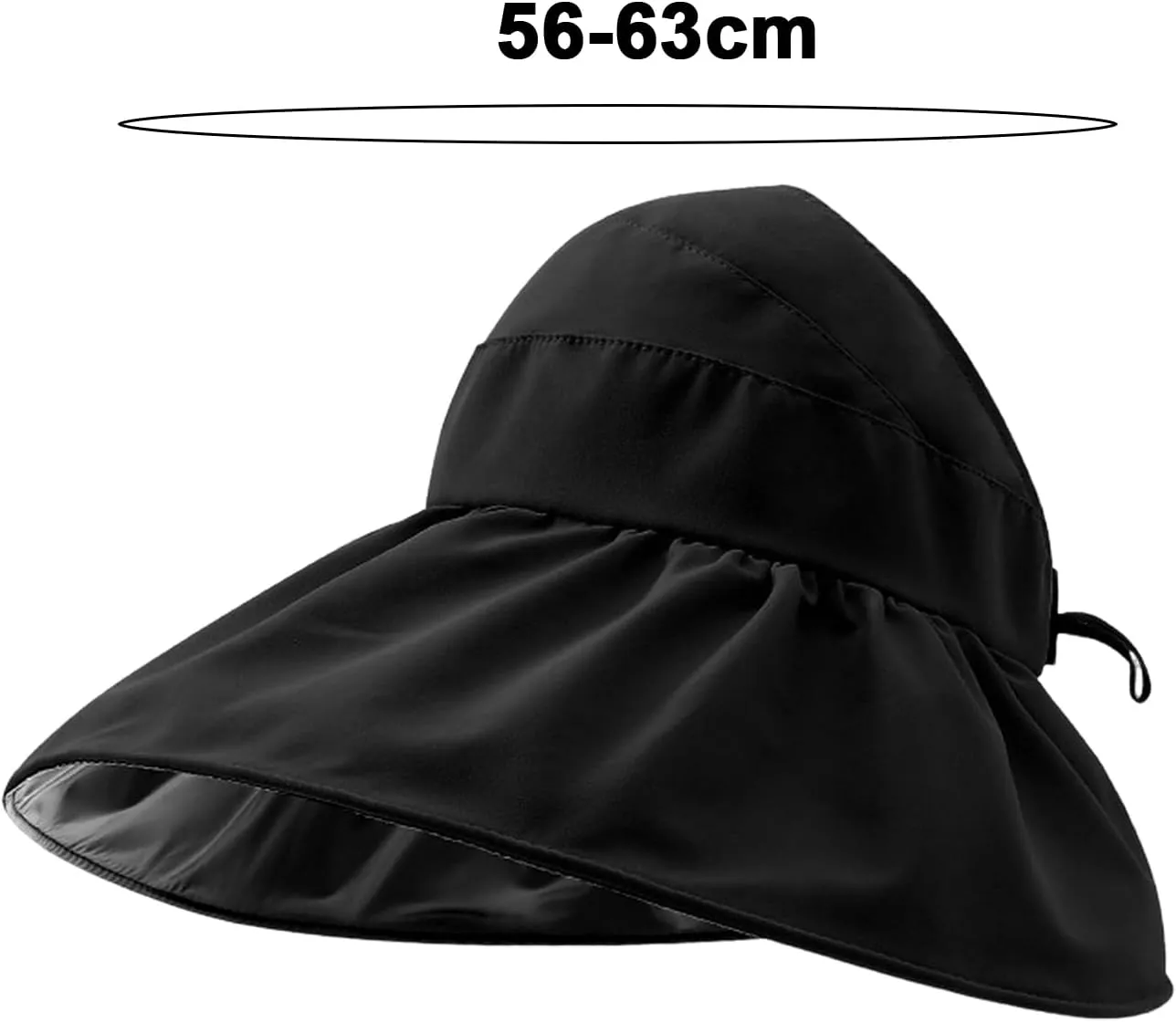 Super Wide Brim Women Sun Hat Outdoor UV Protection Hollow Top Sun Hat Ponytail Foldable Anti-UV Travel Beach Hat Summer