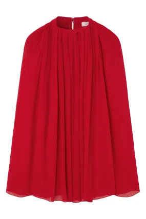 The Crinkled Silk-Chiffon Blouse
