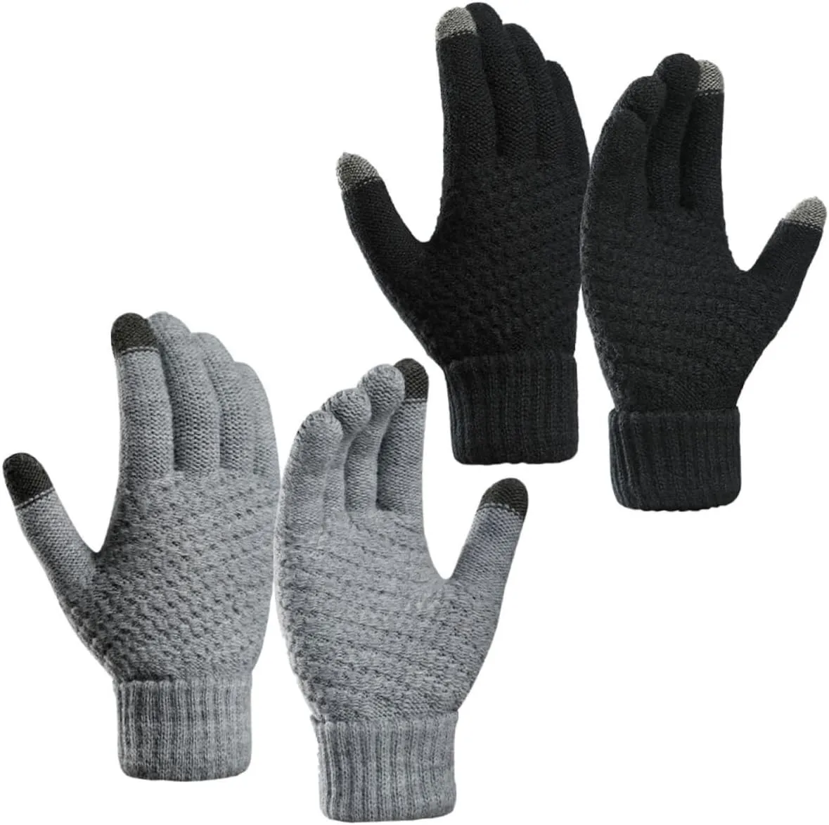 Warm Winter Gloves for Women Men Touch Screen Knitted Gloves for Men Women