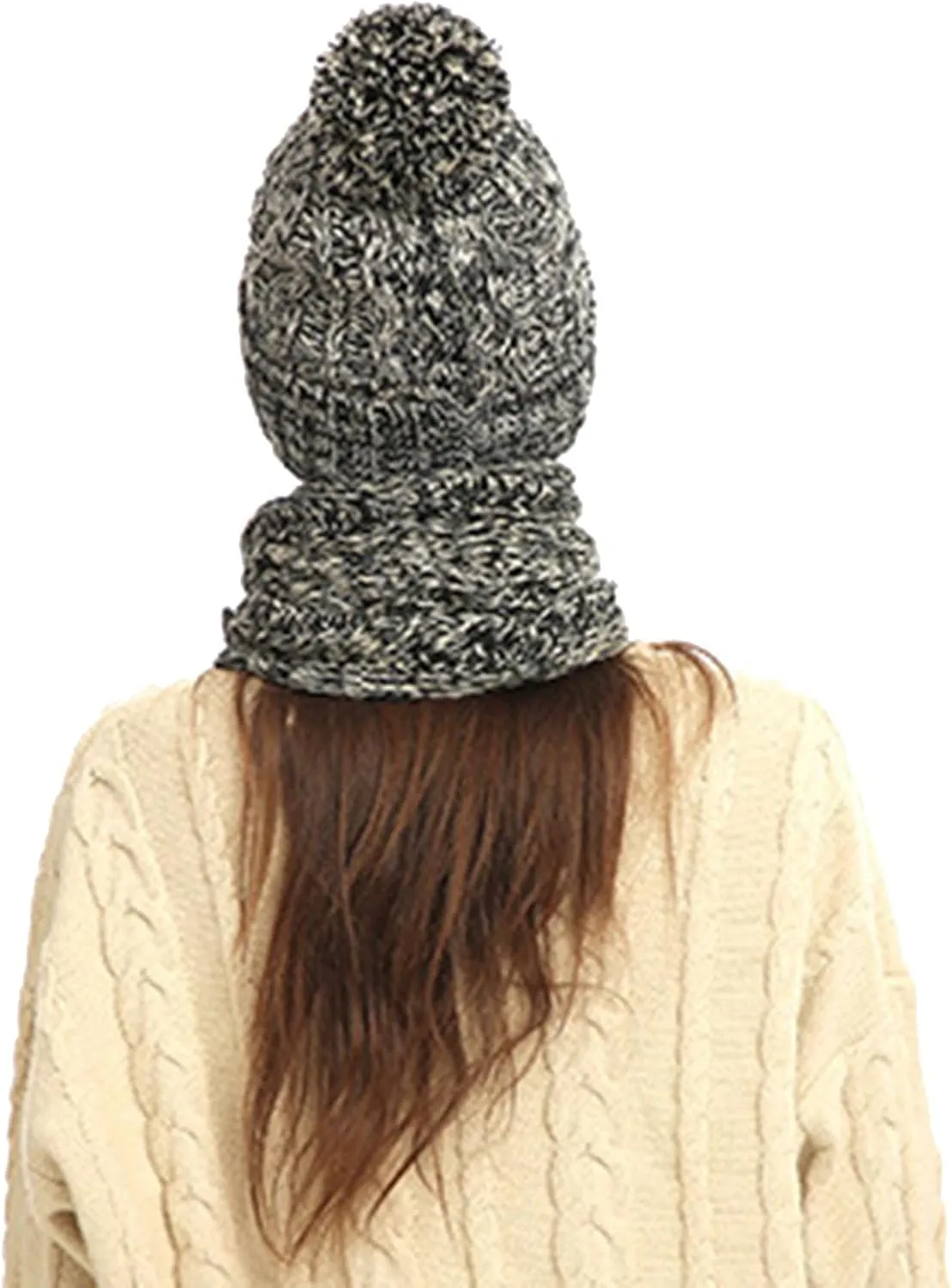 Warmer Winter Warm Knitted Sets Slouchy Beanie Hats Neck Scarves Touchscreen Gloves Scarf Themal Set for Men Women