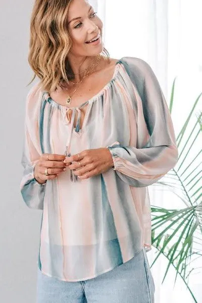 Watercolor Boho Blouse