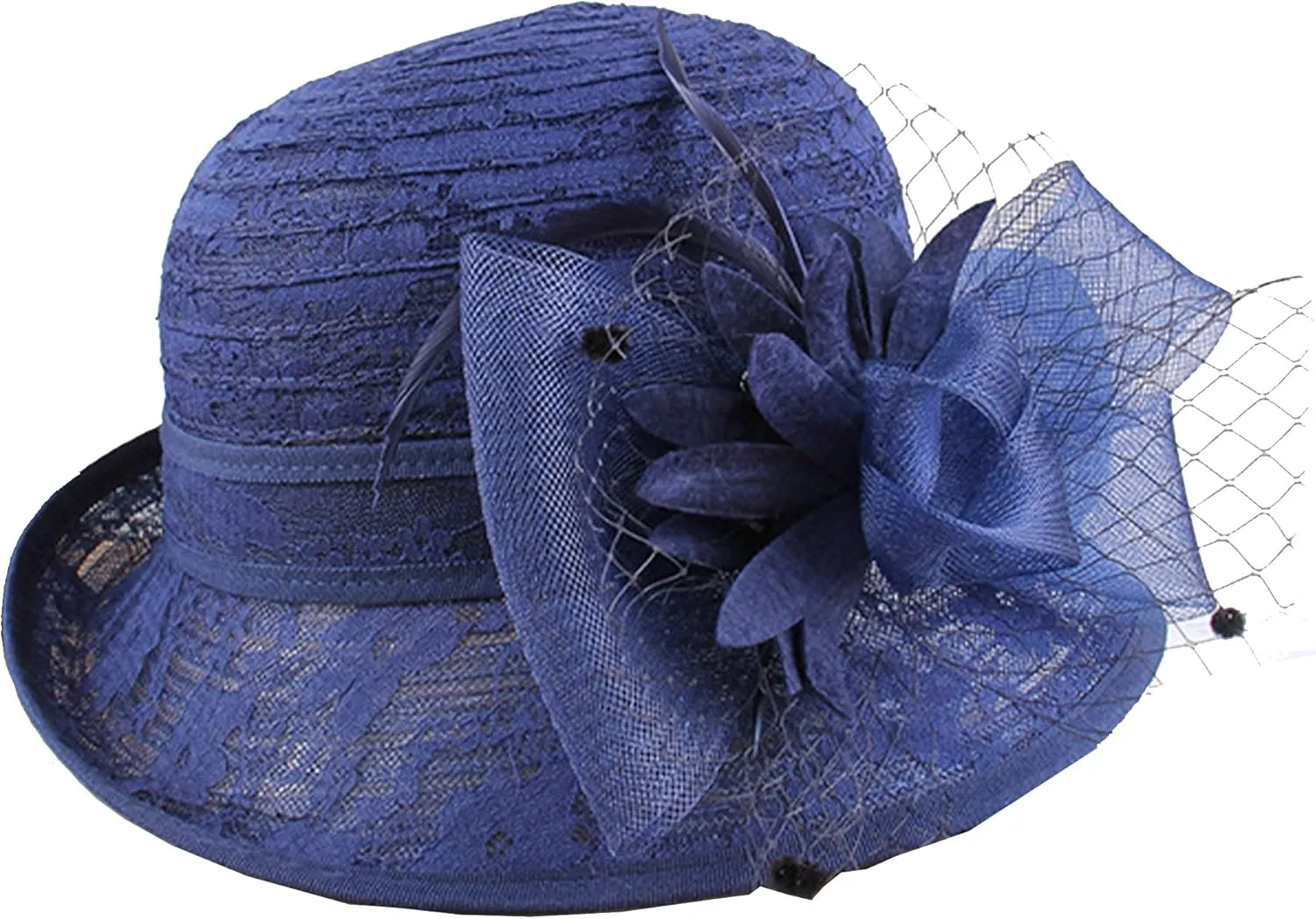 Women Organza-Veil Luncheon Spring-Hat - Kentucky Fascinator Hat Derby Cocktail Tea Party Hat
