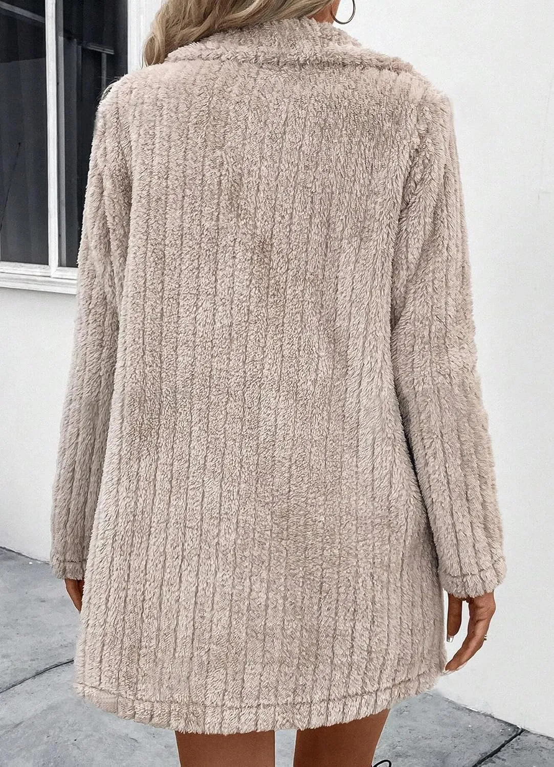 Womens Long Sleeve Open Front Chunky Cable Knit Cardigans Outwear Draped Soft Light Fall Sweaters Jacket