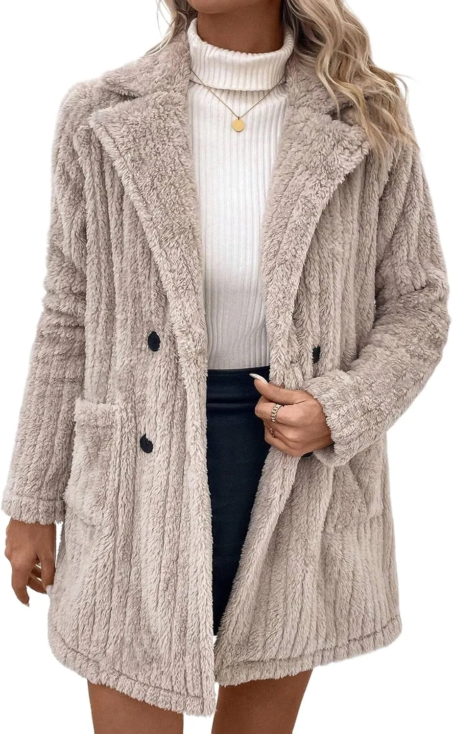 Womens Long Sleeve Open Front Chunky Cable Knit Cardigans Outwear Draped Soft Light Fall Sweaters Jacket