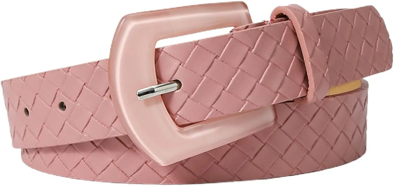Women's PU Braided Belt For Dress Faux Leather Belt Buckle Elegant Fall Regular Fit Casual
