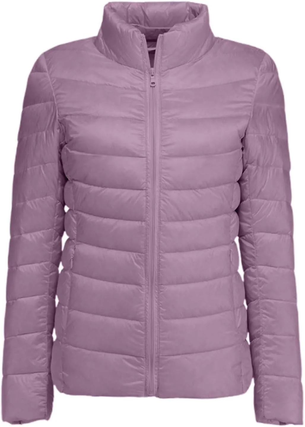 Women's Puffer Jacket Packable Quilted Lightweight Down Parka Plus Size Cropped Puffy Jacket Light Coat With Hood