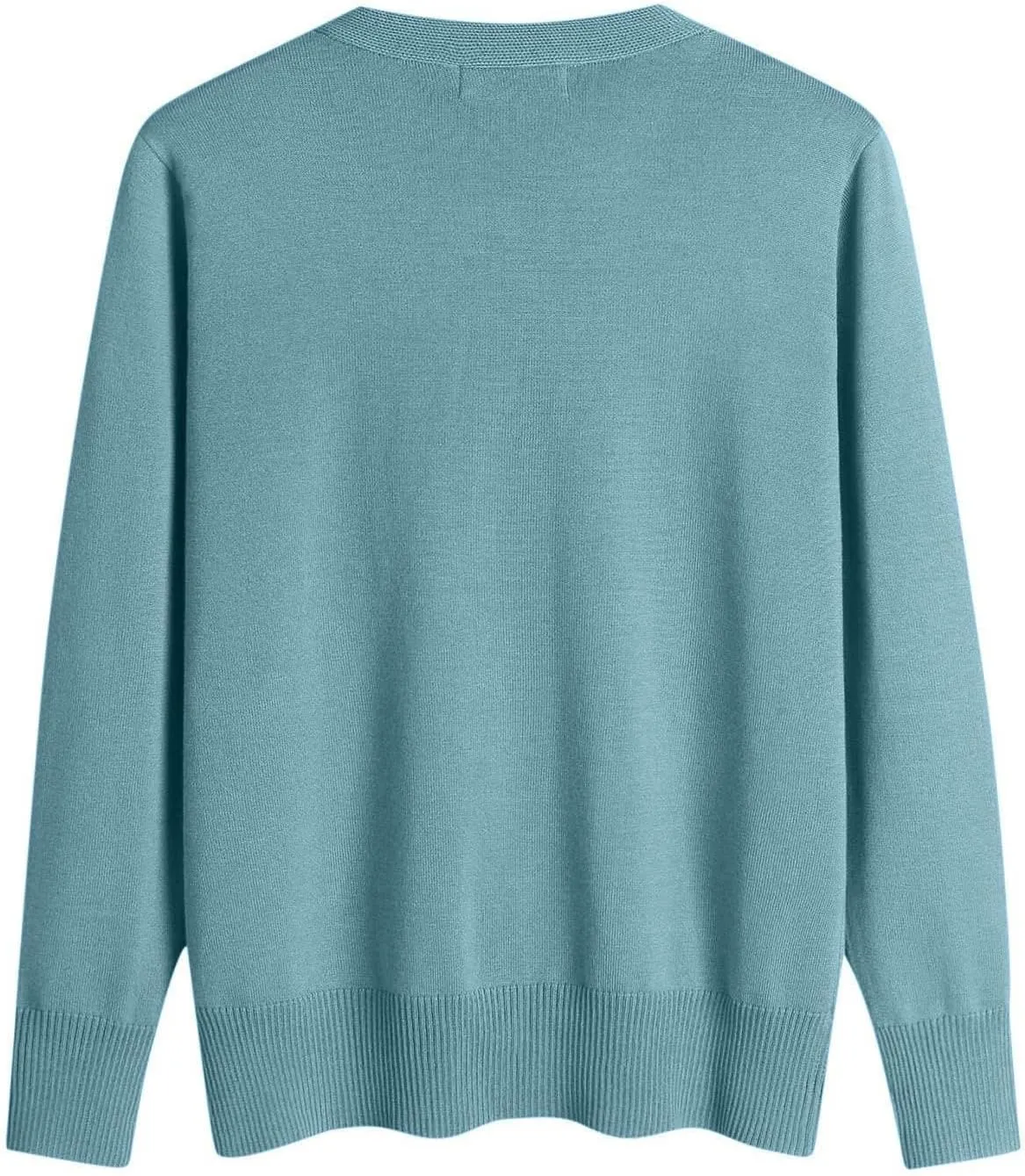 Women's V Neck Long Sleeve Cardigan Sweater Button Loose Soft Knit Sweater 2024 Fall Winter Trendy Tops