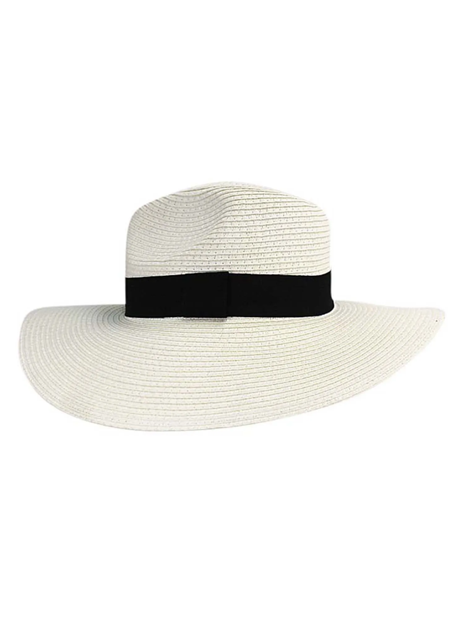 Woven Straw Wide Brim Panama Style Sun Hat