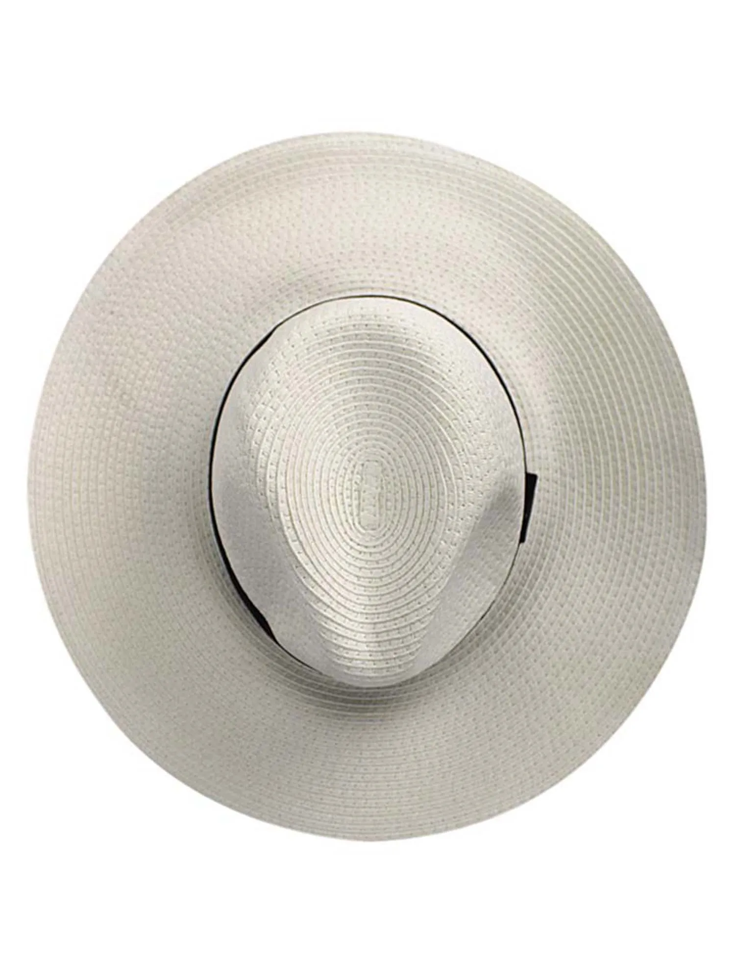 Woven Straw Wide Brim Panama Style Sun Hat