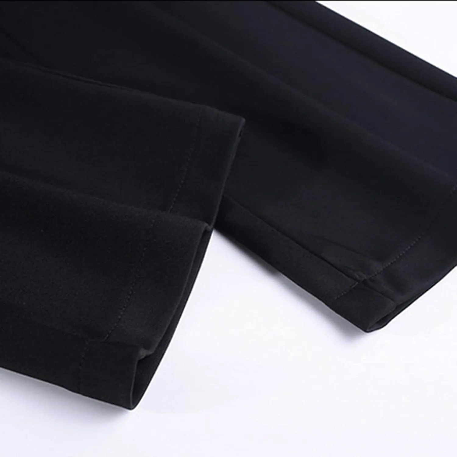 YOLAI Women Stretchy Work Business Pants Casual Straight Leg Trousers High Waist Casual Micro Flare Pants